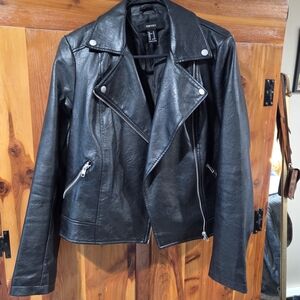 Forever 21 Black Faux Leather Biker Jacket